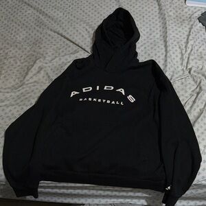 Adidas Black Hoodie with Basketball Logo